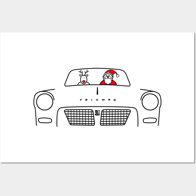 Triumph Herald classic British car Christmas special edition (no text) Wall Art by soitwouldseem